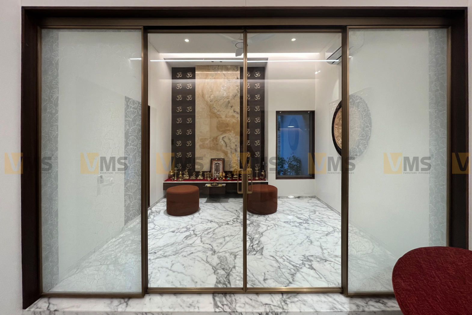 Elegant Fabric Glass Partition Ideas    