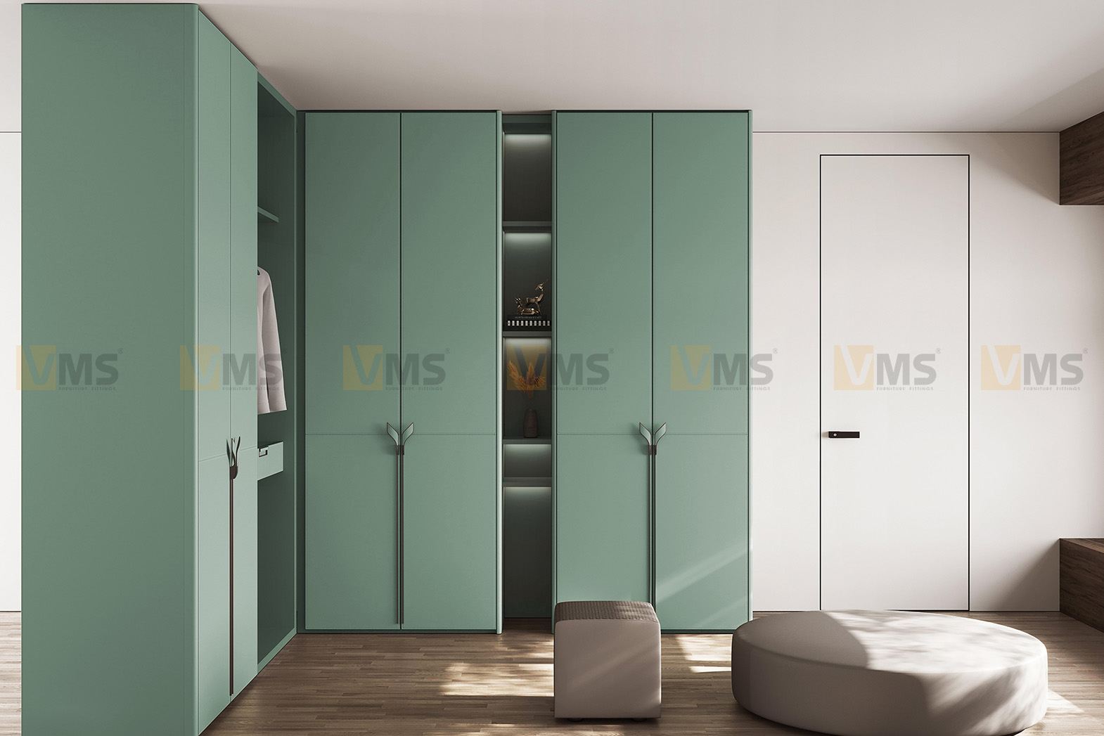 Top Interior Designs Featuring Leather Finish Wardrobes